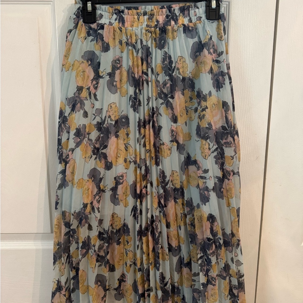 Disney Floral Midi Skirt - Blue and Yellow